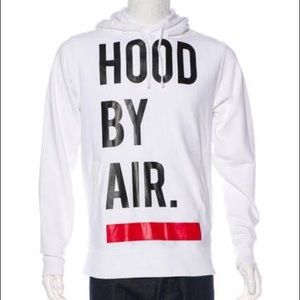Hood by Air White Graphic Logo Hoodie